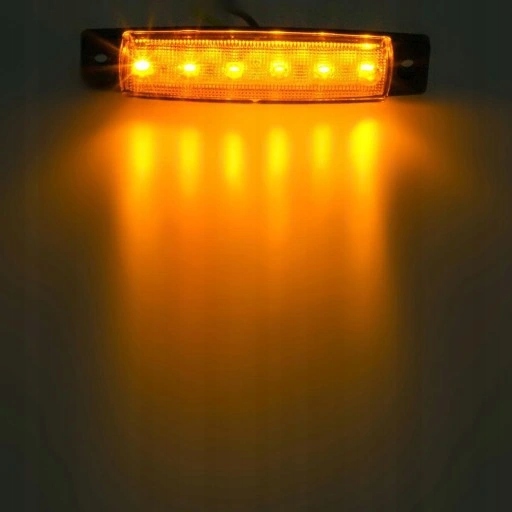 10 PCS PHARE CONTOUR 6 LED 12V 24V POMARANCZOWA OBRYSOWKI VERS REMORQUES