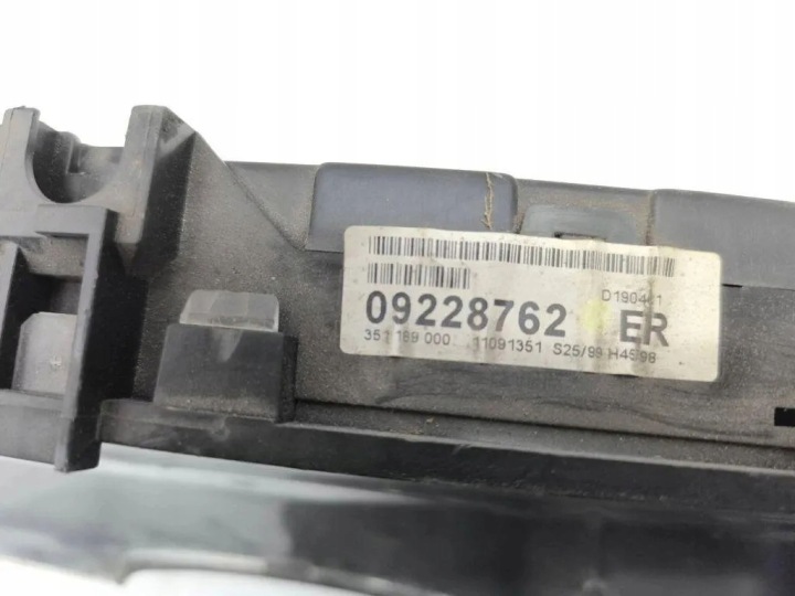 COMPTEUR OPEL ZAFIRA A (F75_) 09228762ER 1.8L GASOLINE 92KW 2000
