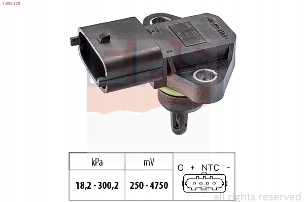 1-993-178 SENSOR PRESIÓN AIRE HYUNDAI I30 2,0D 