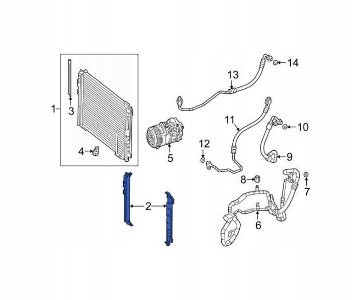 FIXATION RADIATEUR MERCEDES ESSENCE GLC-CLASS X253/C253 2015-2022 A0995044218