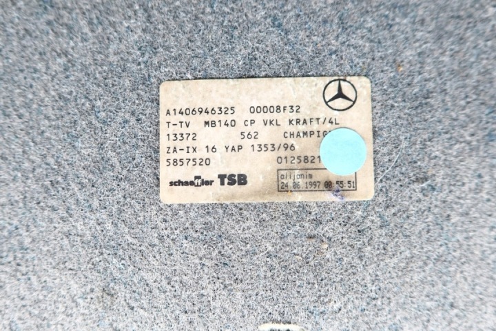 MERCEDES W140 CL GARNITURE COFFRE TAPIS TAPIS COUVERCLES DE COFFRE 1406946325