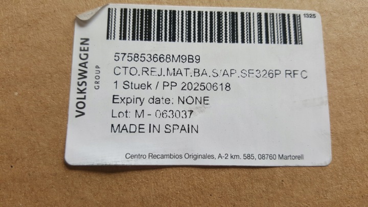 GRILLE CENTRALE PARE-CHOCS 575853668M 9B9 SEAT ATECA LIFT 20-