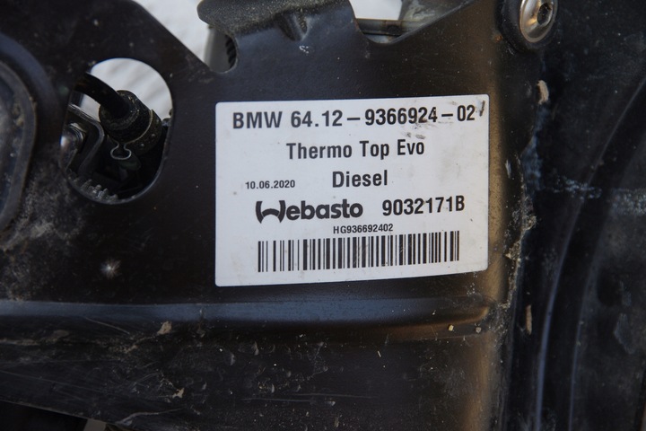 CALEFACCIÓN WEBASTO TERMO TOP EVO BMW G01 X3 X4 