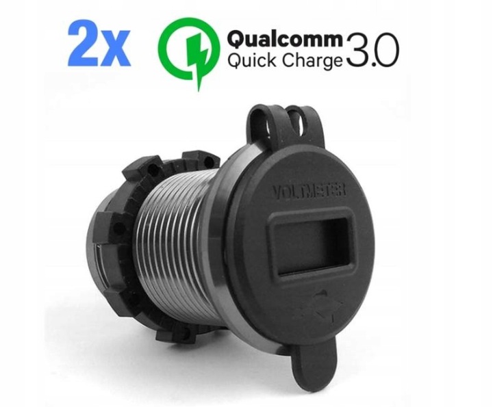 HYDROFUGE CHARGEUR USB PRISE ÉTANCHE VOLTMÈTRE VERS MOTOCYCLETTE B6L