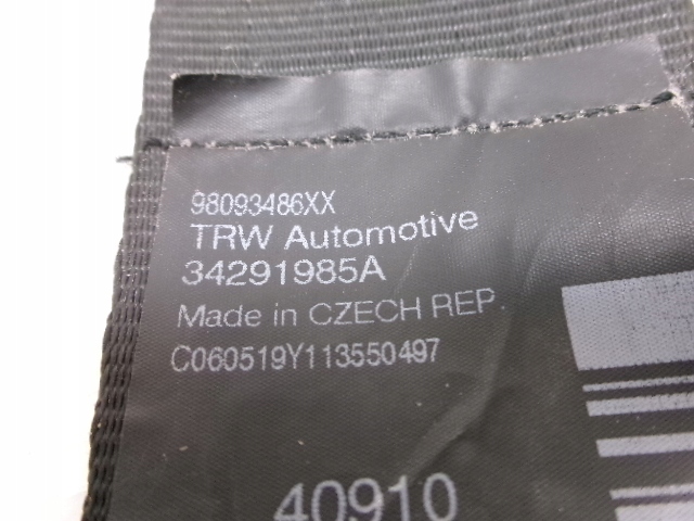 PEUGEOT 5008 II CEINTURE DE SÉCURITÉ GAUCHE III RANGÉE ARRIÈRE ARRIÈRE