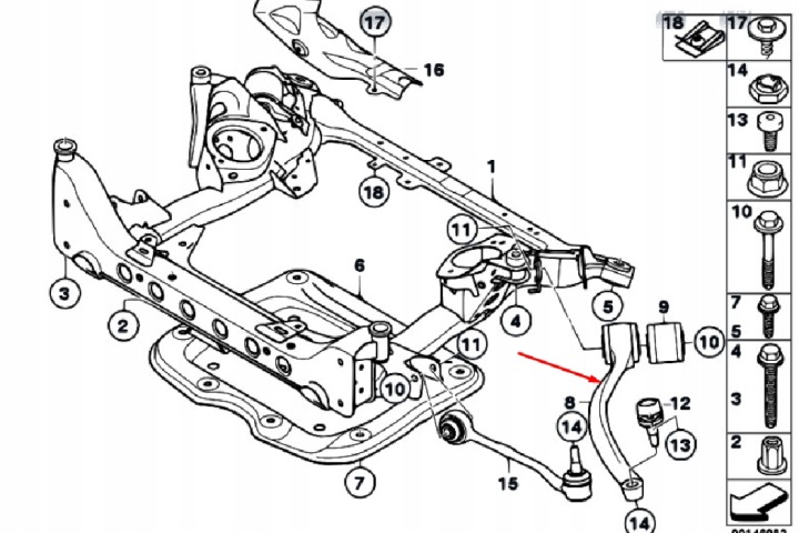 BMW X1 E84 BRAS DE SUSPENSION AVANT DROIT 31126768984 6768984 NEUF ORIGINAL