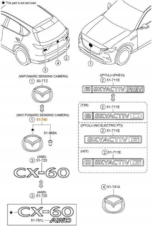 EMBLEMA PARTE DELANTERA MAZDA 2 KB CX-5 KE KF CX-60 KH CX-9 TC CX-90 KK ORIGINAL 