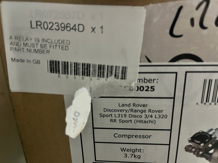 LAND ROVER DISCOVERY 3 4 COMPRESSEUR SUSPENSIONS DUNLOP