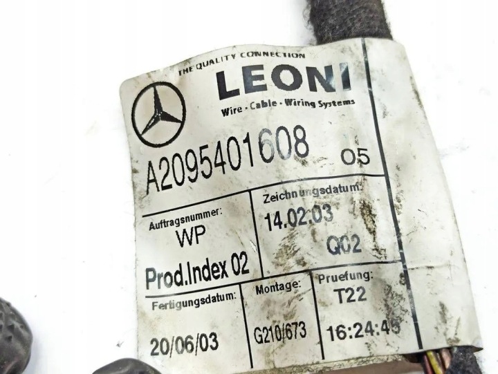 FAISCEAU DE CÂBLES CÂBLES MERCEDES-BENZ CLK (C209) 0005453930 34310149 2.7L 2003