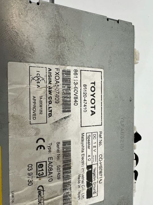 RADIO AVEC NAVIGATION TOYOTA PRIUS (_W3_) 8612047410 2010