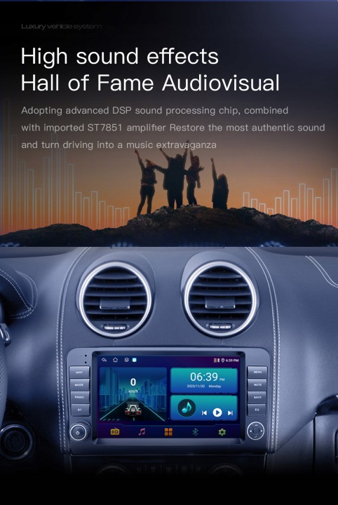 7-CALOWE RADIO AUTOMOBILE AVEC CARPLAY SANS FIL POUR MERCEDES ESSENCE ML W164 X164 ML350 GL500 GPS