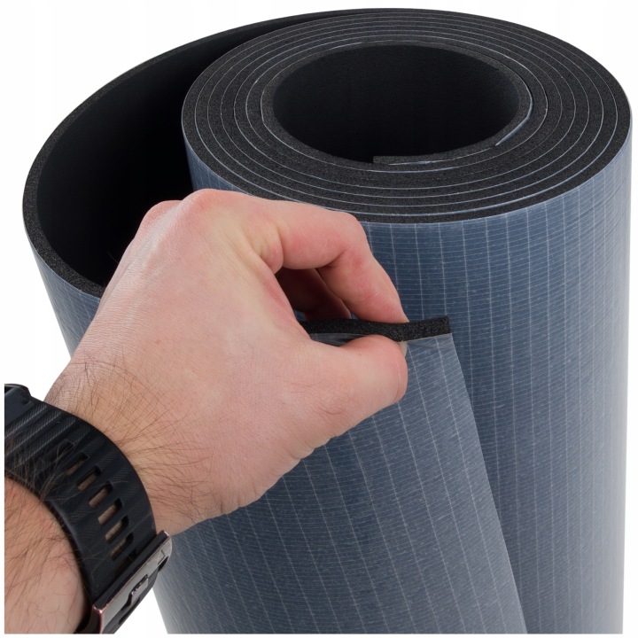 TAPIS INSONORISANT BUTYL 2MM MOUSSE WYCISZAJACA 6MM THERMOISOLATION AVEC AVEC COLLE