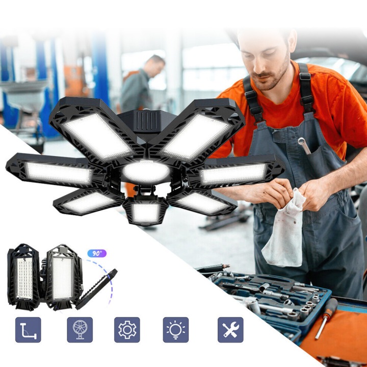 SWIETLOWKA LED 200W 7 PANNEAUX E27 RÉGLAGE 360° ÉCLAIRAGE