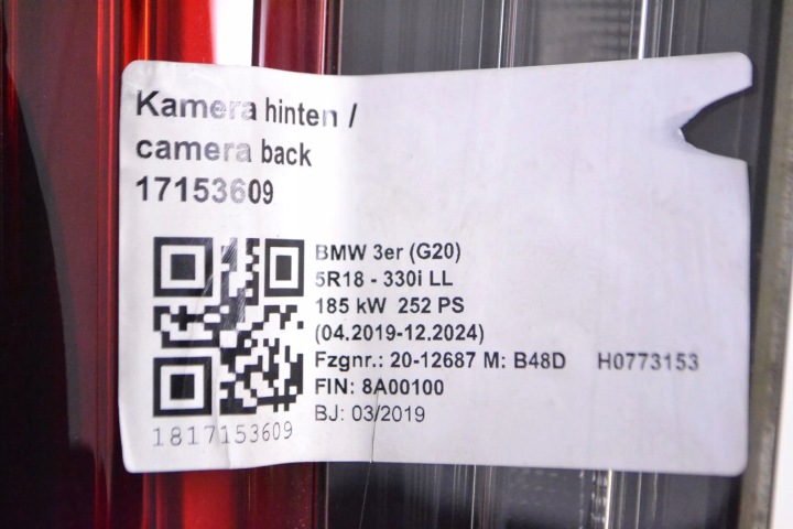 BMW 3 G20 G21 2019 DROITE CÔTÉ PHARES ARRIÈRE COUVERCLES DE COFFRE COUVERCLES DE COFFRE