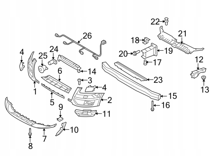 NEUF ORIGINALE MOULURE CONNECTEUR FIXATION AUDI Q5 08-12 AVANT MILIEU