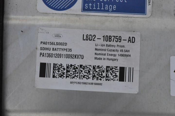 LAND ROVER RANGE ROVER EVOQUE II L551 BATTERIE BATTERIE L8D2-10B759-AD