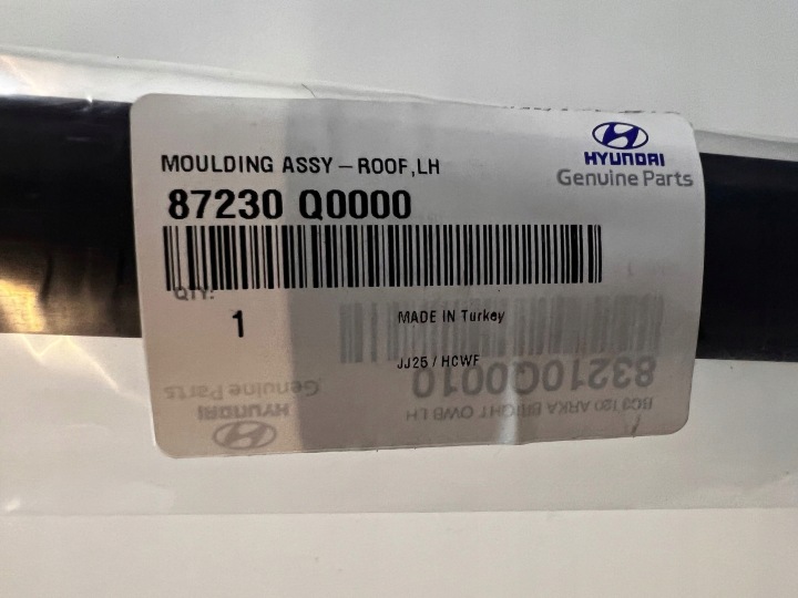 MOULURE TOITS GAUCHE HYUNDAI I20 III 87230Q0000