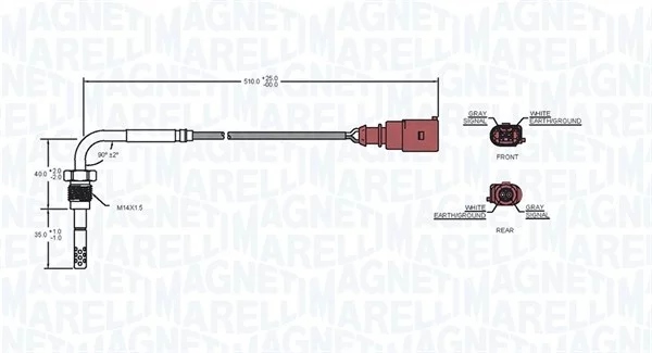 STS0019 SENSOR TEMP. GASES DE ESCAPE VW PASSAT 1,9TDI 05 