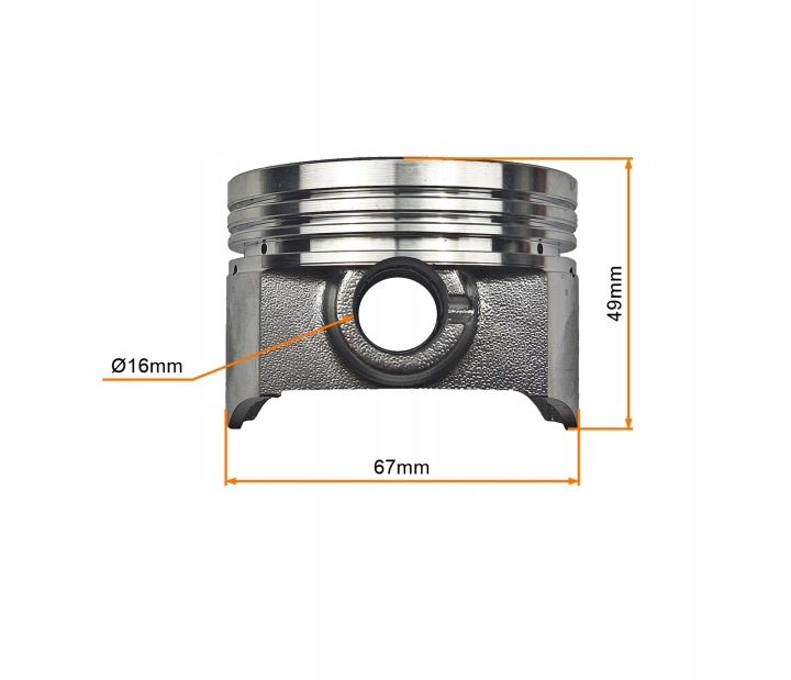 PISTON ATV 250CCM (67MM) SW. 16MM JEU LIQUIDE