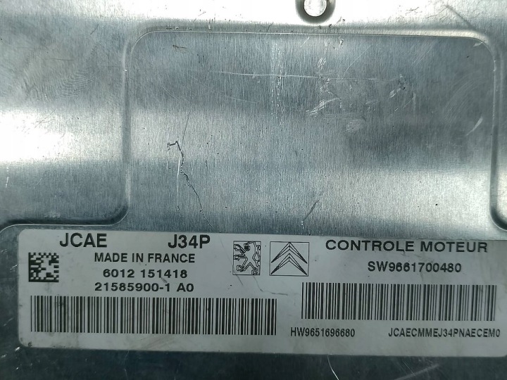 ORDINATEUR CONTRÔLEUR CITROEN C2 9661700480 6012151418