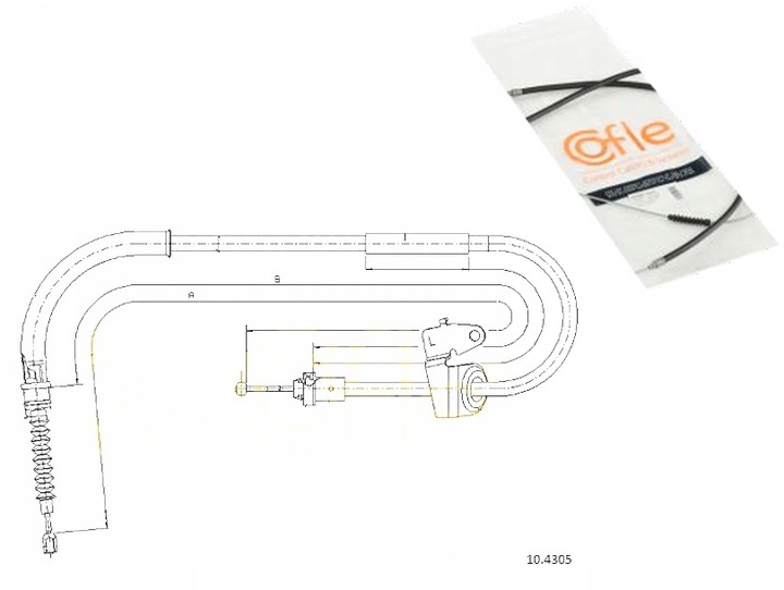 CABLE FRENOS DE MANO COFLE 34406777400 K16997 24 