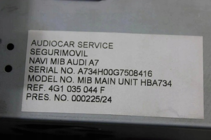 RADIO NAVIGATION AUDI A6 C7 4G1035044F