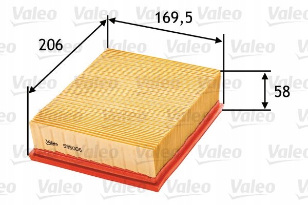 FILTRO AIRE VALEO 585006 