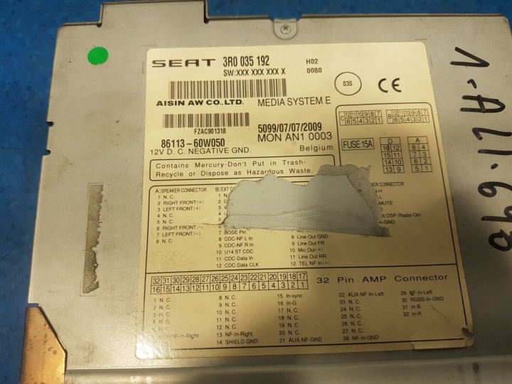 SEAT EXEO RADIO 2 DIN RNS-E 3R0035192
