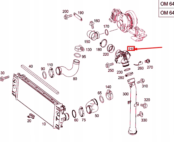 MERCEDES-BENZ SPRINTER 906 SILENCIEUX AIR DE CHARGE A6421400000