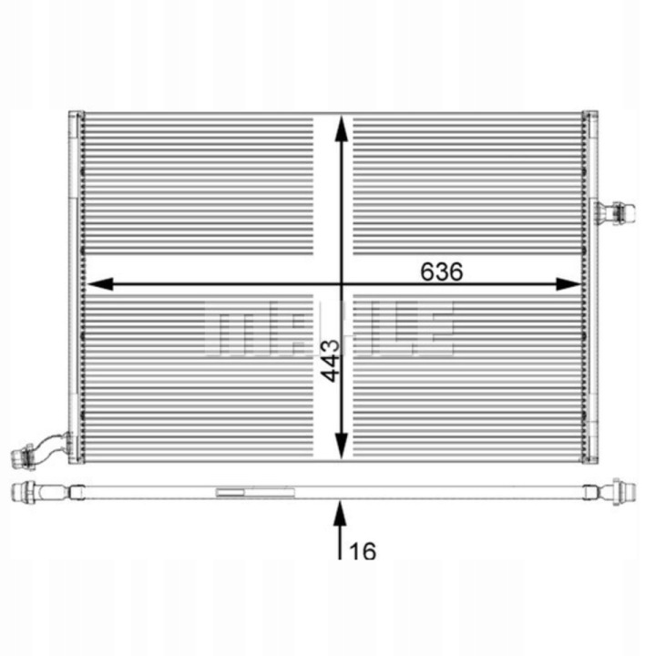 RADIATEUR NISKOTEMPERATUROWA MERCEDES C (C205), C T-MODEL (S205), C (W205),