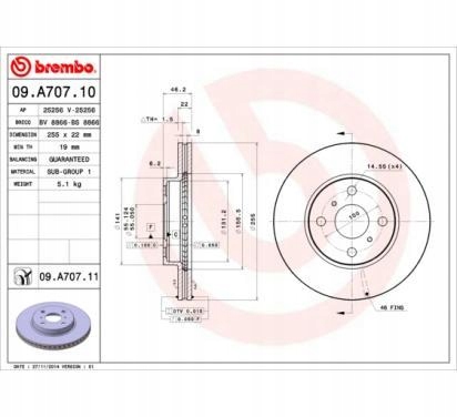 BREMBO DISQUE DE FREIN AVANT