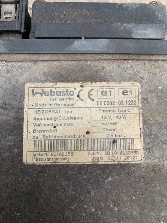 CHAUFFAGE DE STATIONNEMENT WEBASTO EXPERT JUMPY SCUDO II WWA