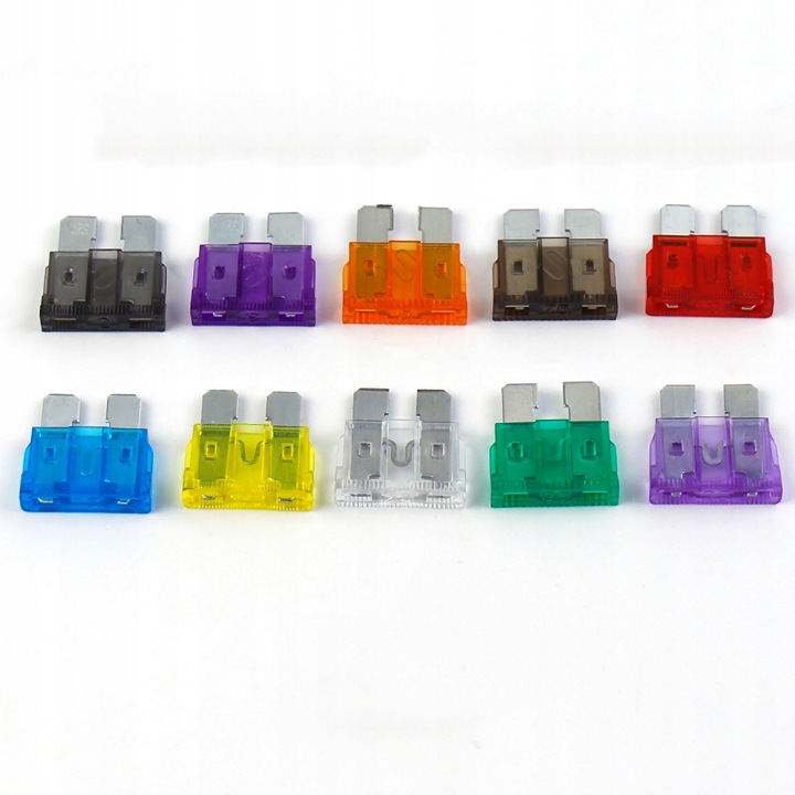FUSIBLES AUTOMOBILES CARRELÉ STANDARD MINI 100SZT 2A-35A KIT