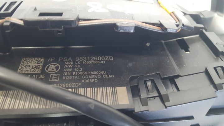 PEUGEOT 508 II PRZELACZIK COMPOSITE BANDE AIRBAG 98312600ZD