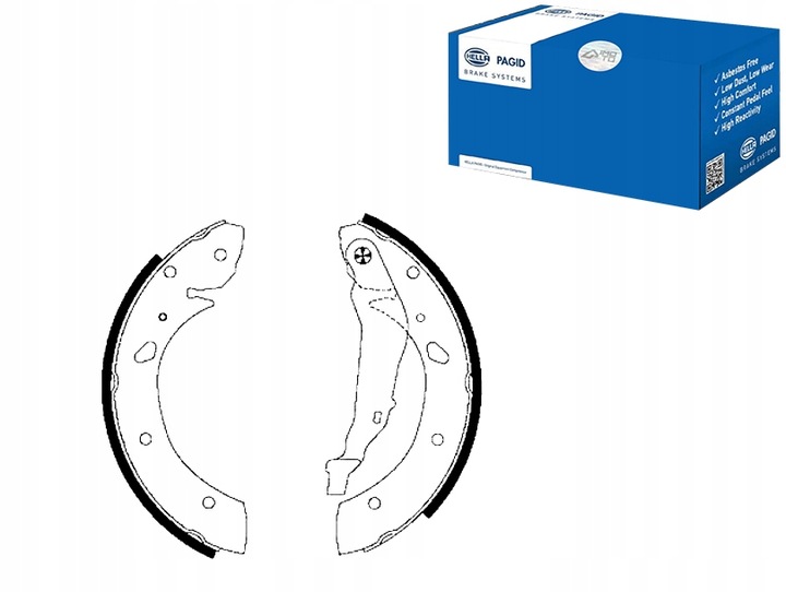 ZAPATAS DE TAMBOR DE FRENADO HELLA PAGID 449505020 9012 9058 