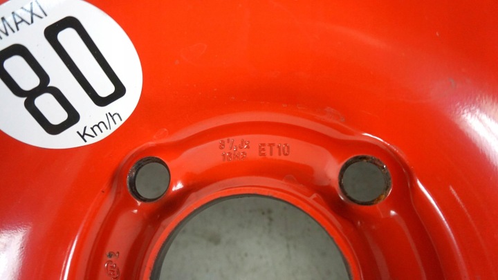 KOLO RÉSERVE RÉGLAGE PNEU DE SECOURS PIÈCE DE RECHANGE 16 PEUGEOT 308 T7 T125/85 2160718