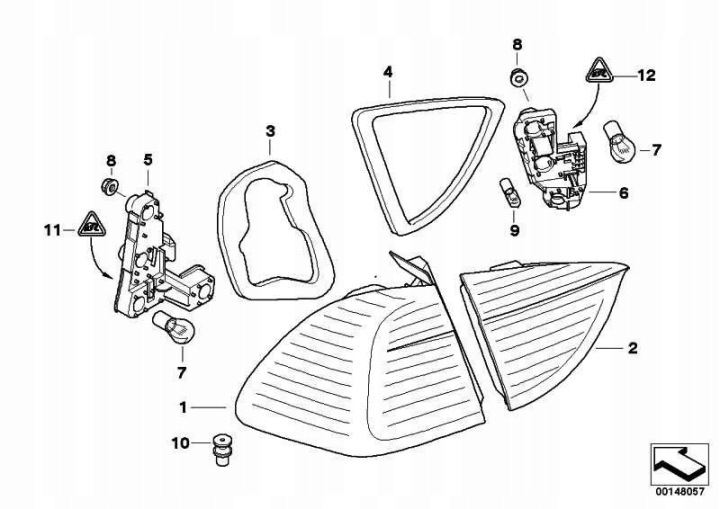 CADRE ZAROWEK OE BMW 63217183844