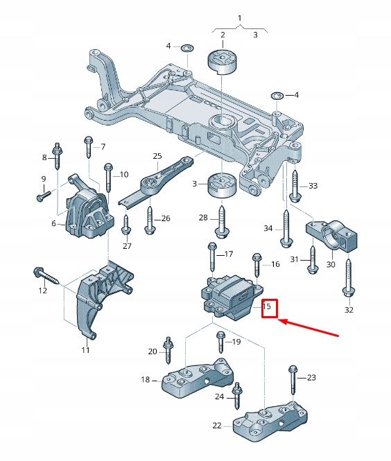 NEU VW SHARAN 7N LINKS GETRIEBE HALTERUNG 7N0199555C