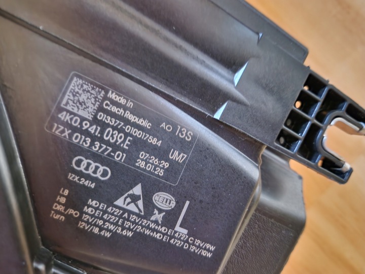 PARFAITE COMPLÈTE PHARE AVANT AUDI A6 S6 C8 4K LIFT COMPLET LED ECE 2025