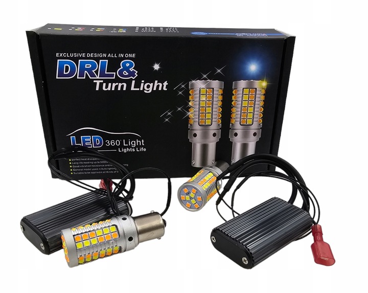 LED DRL BLINKERS + LIGHT DAYTIME 2 IN 1 BA15S P21W ULTRA POWERFUL 