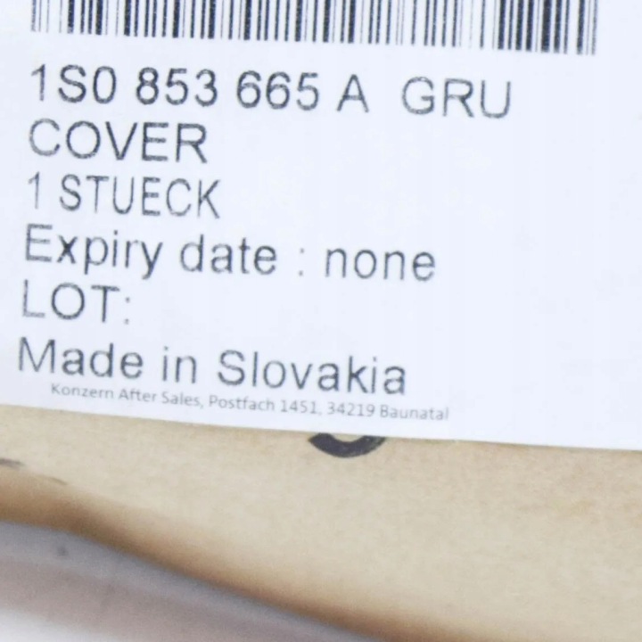 VW UP AVANT PARE-CHOCS INFÉRIEUR CENTRAL GRILLE ADMISSION AIR 1S0853665AGRU