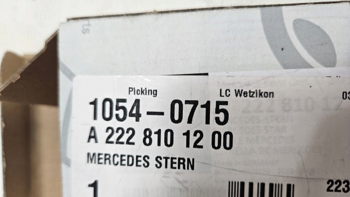 INSIGNE EMBLÈME LOGO MERCEDES S-KLASA W222 A2228101200