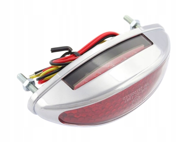 ARRIÈRE PHARE ARRIÈRE LED ROUGE CHROME HOMOLOGATION E11