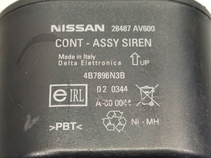 NISSAN MURANO Z50 KLAXON ALARME