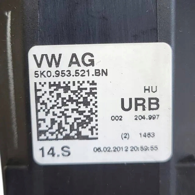 MANETTES SKODA OCTAVIA II COMBI (1Z5) 5K0953521BN 1.4L GASOLINE 2012