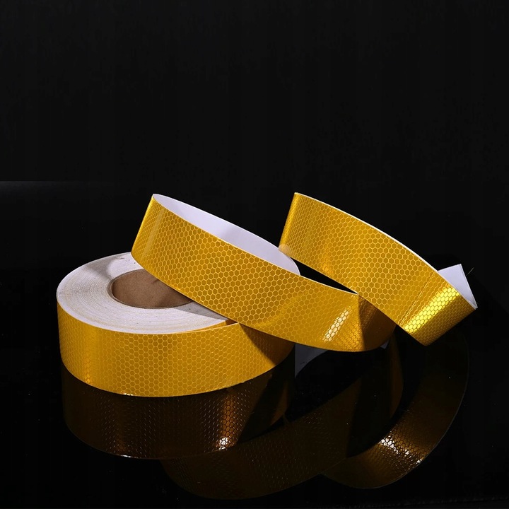 BELT WARNING REFLECTIVE ON AUTO TIR LAWETE KONTUROWA YELLOW COLOR 25M GOLD 