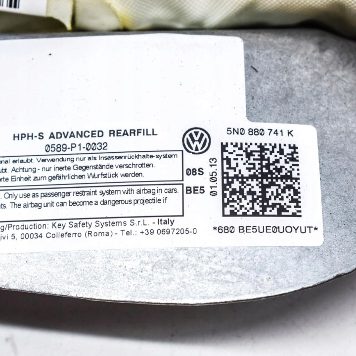 VOLKSWAGEN TIGUAN 2013 GAUCHE CÔTÉ RIDEAU AIRBAG