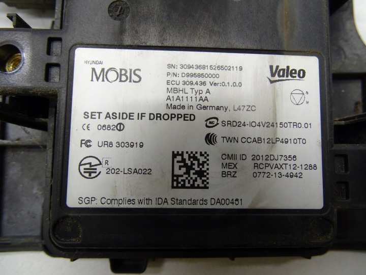 MODULE CONTRÔLEUR CAPTEUR MORT ZONES KIA SPORTAGE IV 95811-D9001
