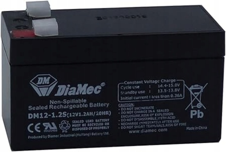 DIAMEC BATTERIE AGM 12V 1,2 AH 20HR F1