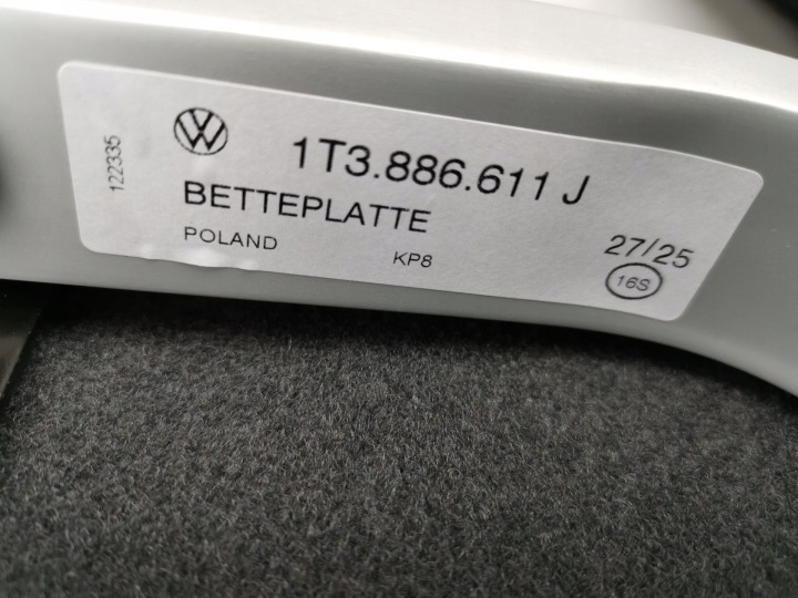 PLAQUE ROULEMENTS PLANCHER MULTIFLEX VW ID. BUZZ 1T3886611J NEUF ORIGINALE